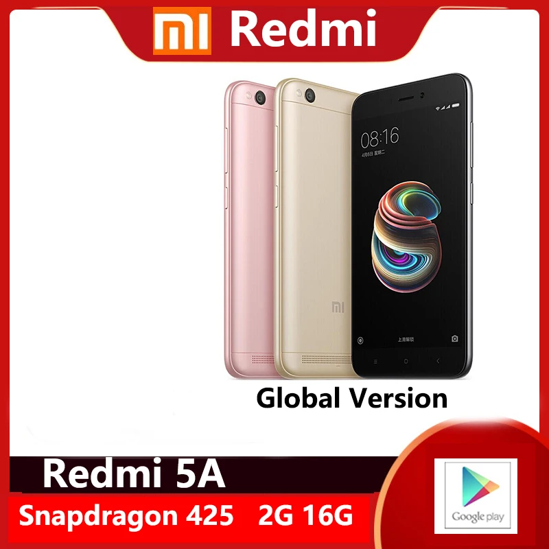 

Redmi 5A 2GB 16GB Smartphone 5''inches screen 3000mah battery dragon 425 processor 13m pixel camera