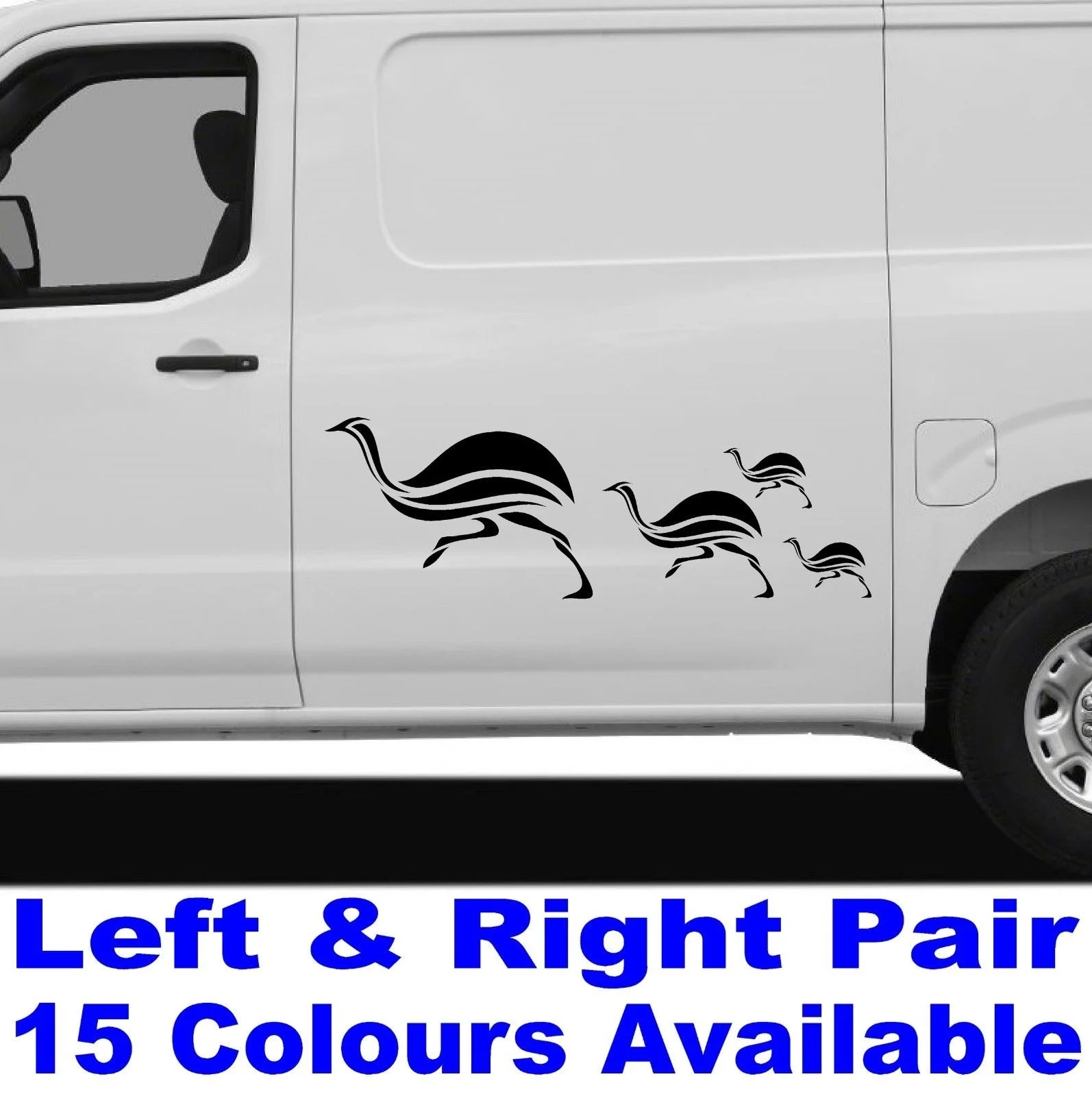 

For Caravan Motorhome RV Campervan 4x4 Sticker Set Aussie Emu Big 600mm