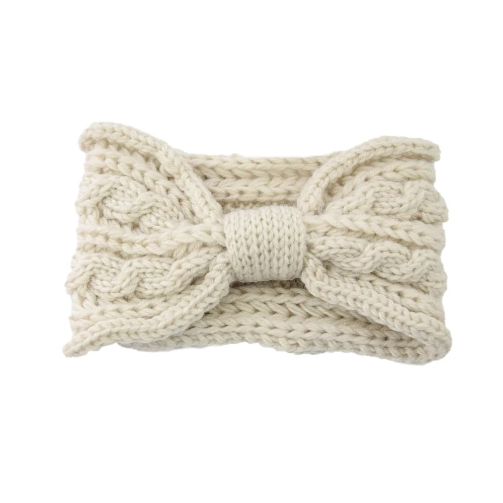 Вязаная повязка для волос красная с широким краем из сетчатой ткани Ретро Тканые