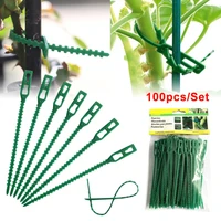 100 pcs tree ties adjustable plant ties garden ties flexible plant cable ties for supporting rose shrub plants