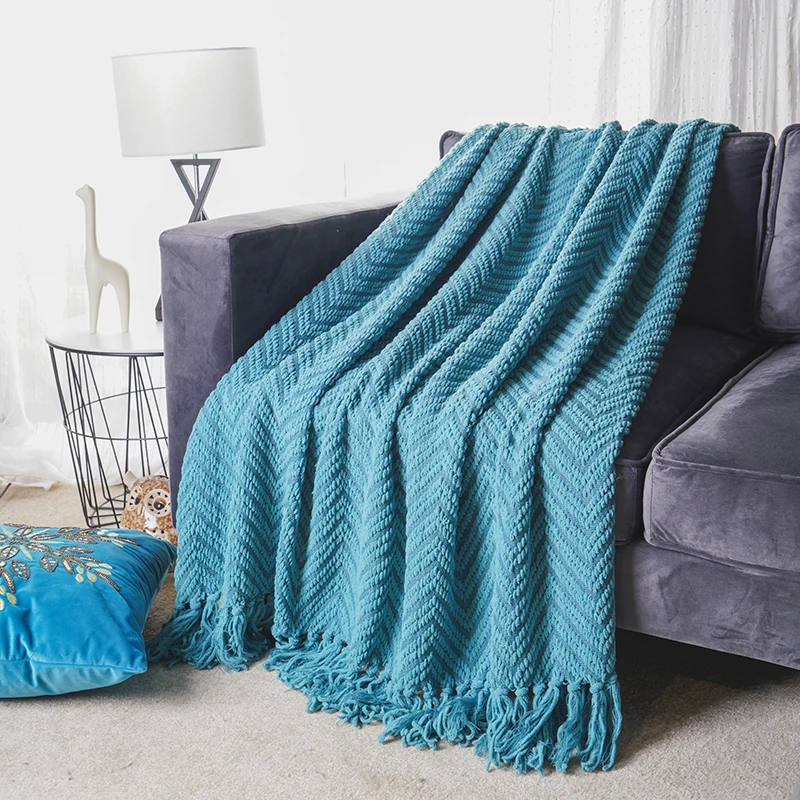 Толстое вязаное одеяло оливкового цвета супер-одеяло мягкие покрывала для