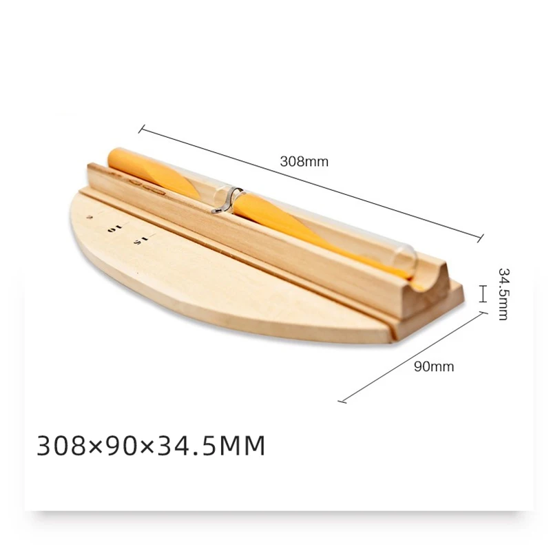 1pcs Half moon shape Настенные вращающиеся часы для сауны деревянные песочные часы белый песок таймер 15 минут для спа - Цвет: 1pcs Half moon shape