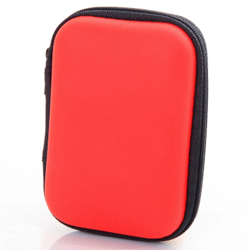 rectangle red Держатель для наушников чехол для хранения жесткий мешок, чехол для наушников Аксессуары для наушников Наушники карта памяти usb кабель - Цвет: rectangle red