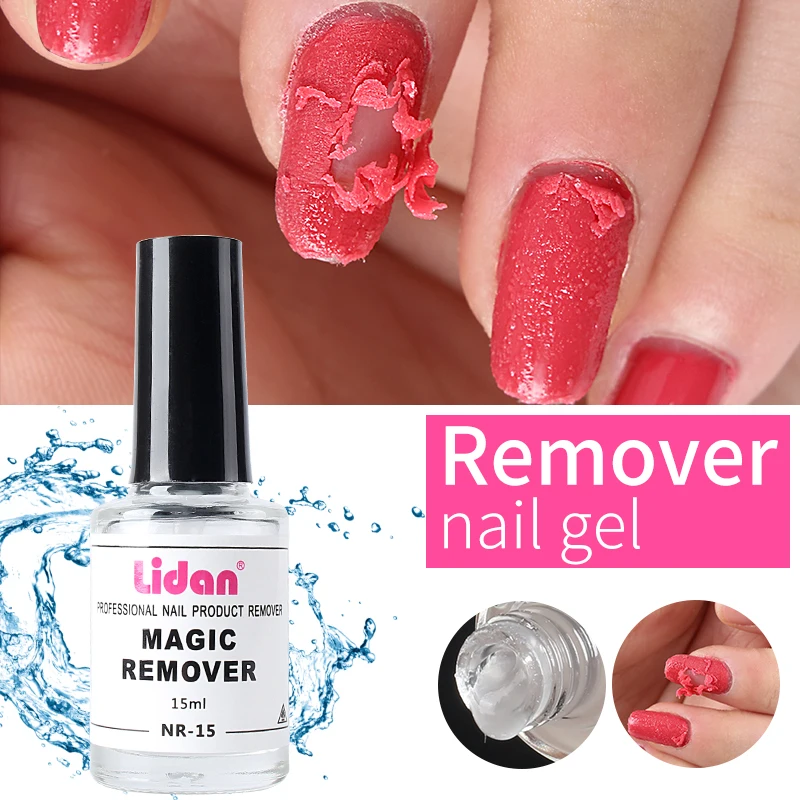 

Lidan 15ml Burst Gel Soak Off Remover Gel Polish Magic Nail Polish Remover All For Napkin Cleaner Nail Polish Gel