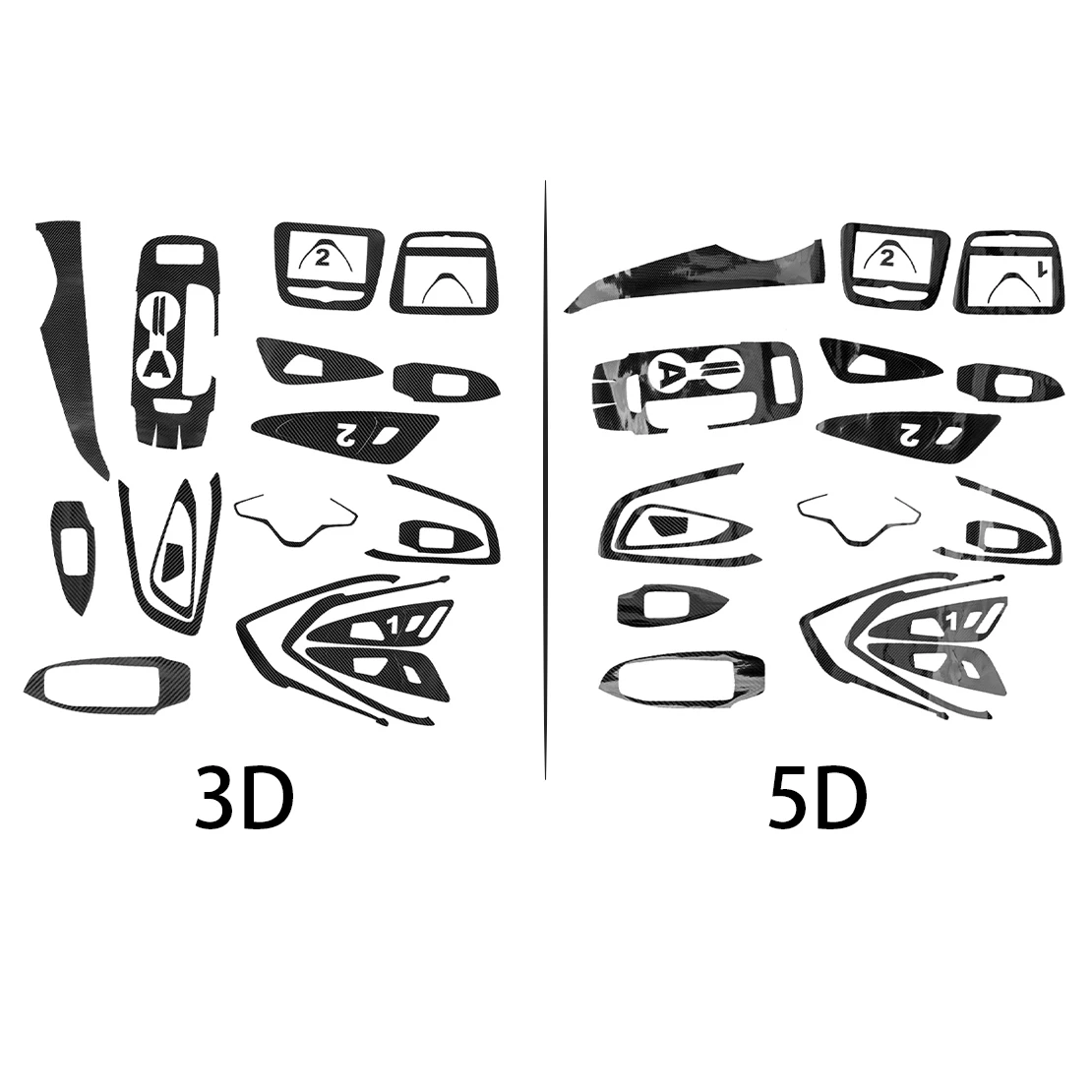 

1 комплект, декоративная наклейка для салона автомобиля, стикер из углеродного волокна, черный ПВХ, подходит для Chevrolet Malibu 2016, 2017, 2018, 2019, 3D/ 5D