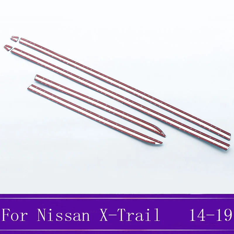 6Pcs Car Side Door Trim Strip Molding Stream Lamp Panel Bumper Hoods Styling For Nissan X-Trail T32 Rogue 2014-2019 f | Автомобили и