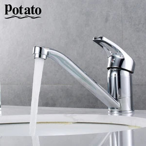 potato kitchen faucet chrome modern economizer single handle hot and cold water deck mounted bathroom taps free global shipping