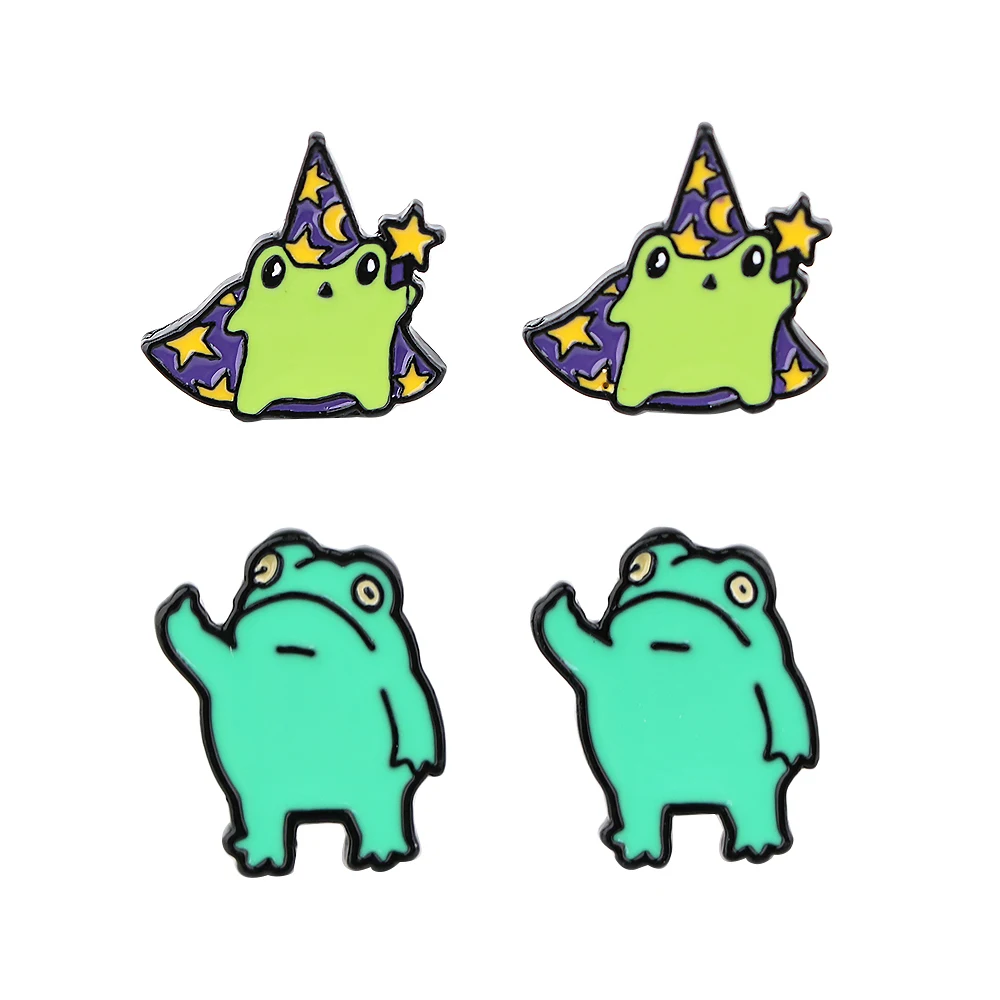 

PF900 Funny Korea Cute Stainless Steel Piercing Ear Stud Earrings For Womans Enamel Earrings Unusual Girl Girls Jewelry