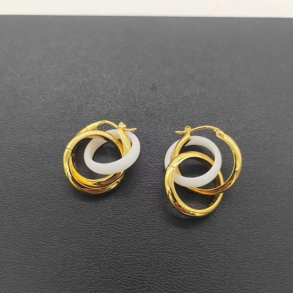

Fashion Gold Plate brass Round Earrings Kolczyki Damskie Undefined Jewelry pendientes Sieraden Joyas Jewelry Women Jewelery Kupe