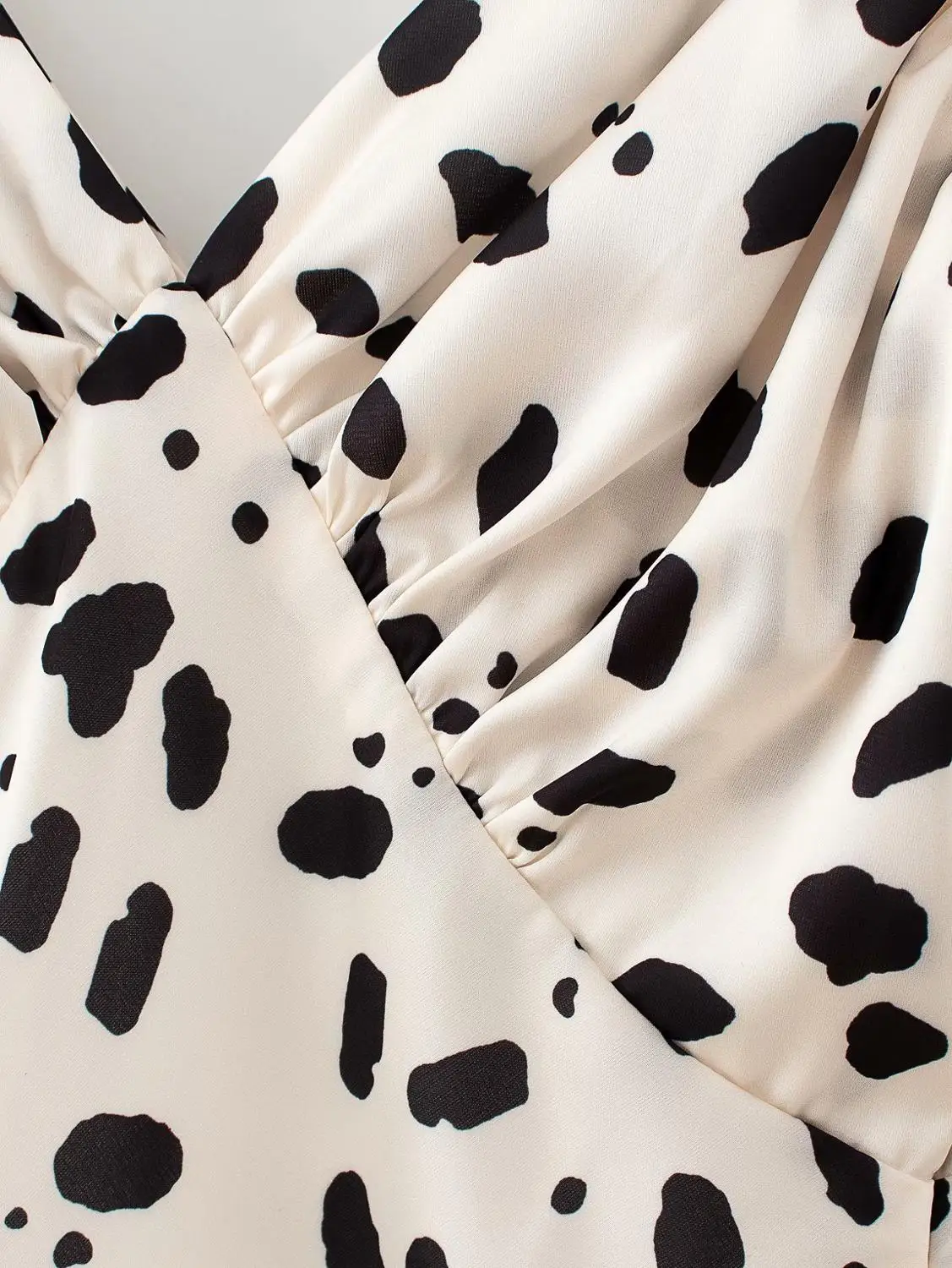 Женское платье с леопардовым принтом облегающее Плиссированное мини глубоким v