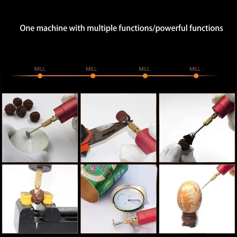 

K1KA Mini DIY Electric Hand Drill Used for Punching Plastic Pearl Bodhi Games for Working on Circuit Plate Board Convenient