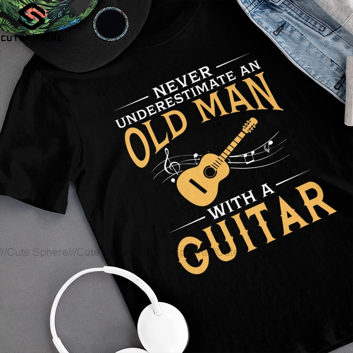 elektrische gitarre t hemd eine alte mann mit einer gitarre t shirt kurzarm graphic tee shirt xxx lustige t shirt free global shipping