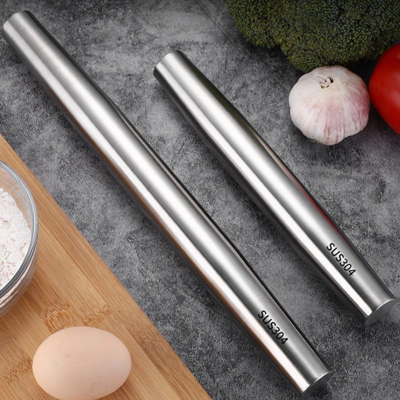 

Stainless Steel Rolling Pin Non-stick Dough Rolling Machine Pasta Biscuit Roller Tools Pastry and Bakery Kitchen Accessories