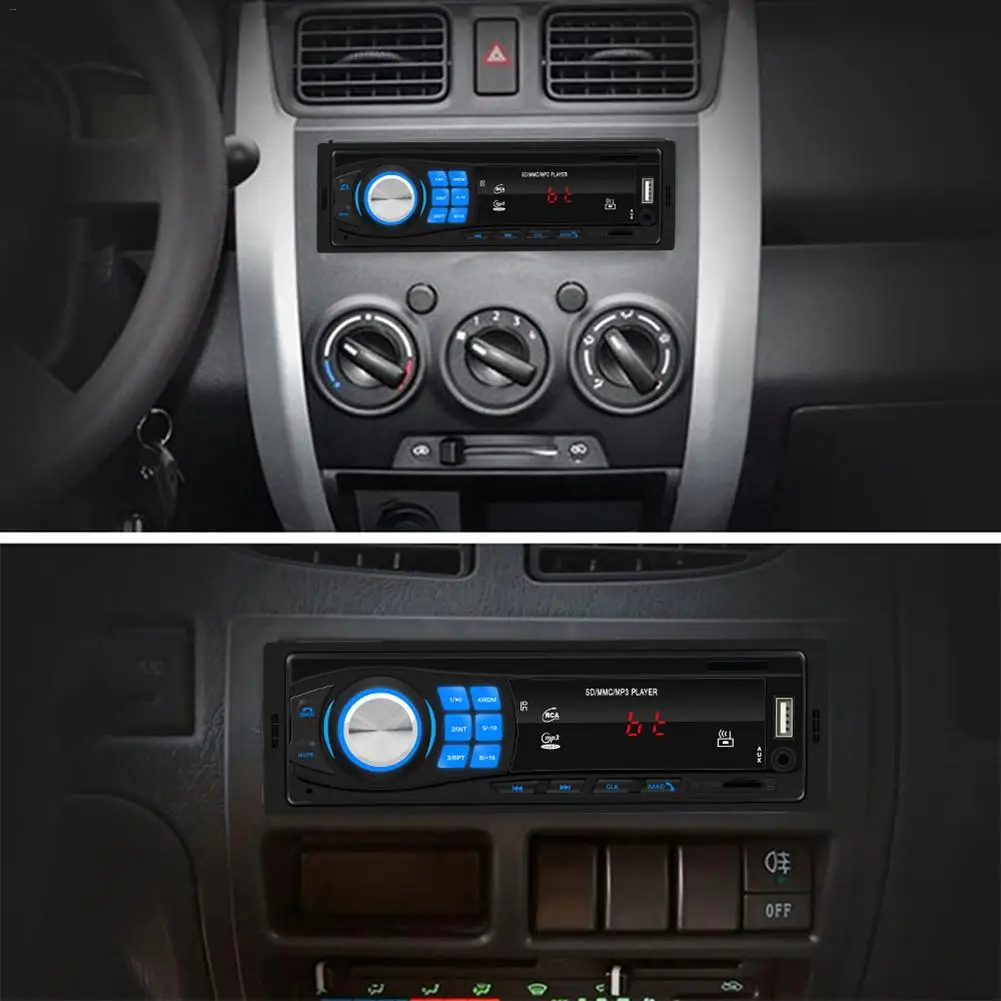 Радио автомобиль 12 в автомобильное радио FM радио Bluetooth стерео плеер Hands-free Звонки дистанционное управление SD USB AUX MP3 плеер флэш-диск