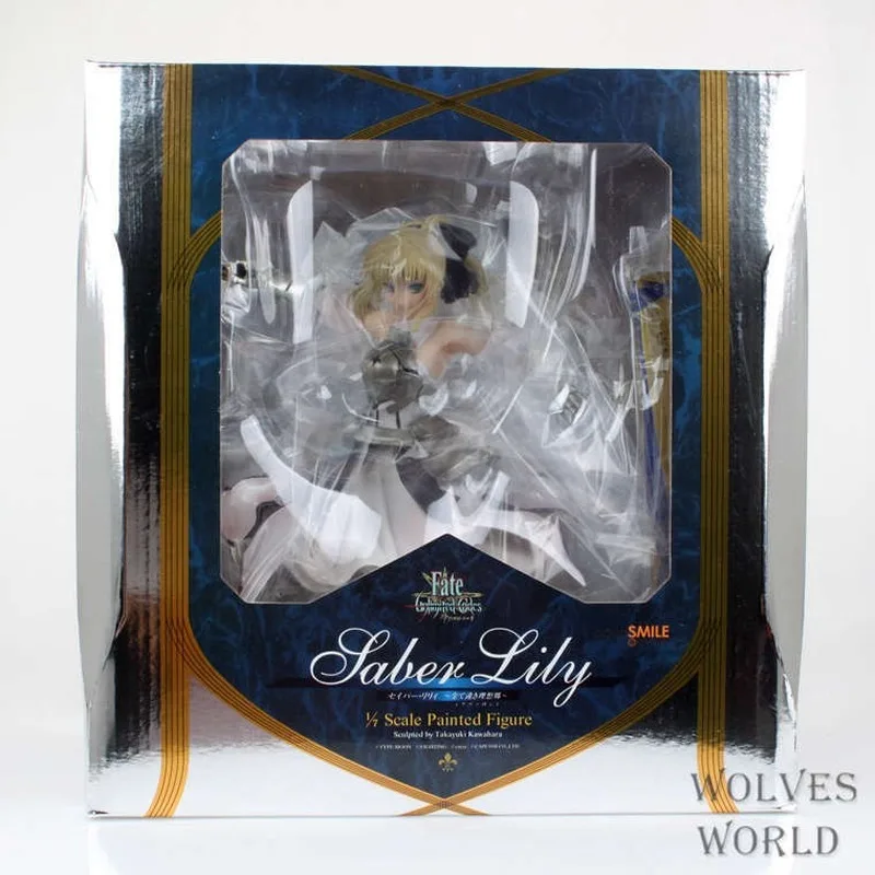 

23cm Fate Stay Night Saber Lily Avalon 1/7 Painted PVC action Figure Model Toy fate zero game figure model dolls Excalibur B19