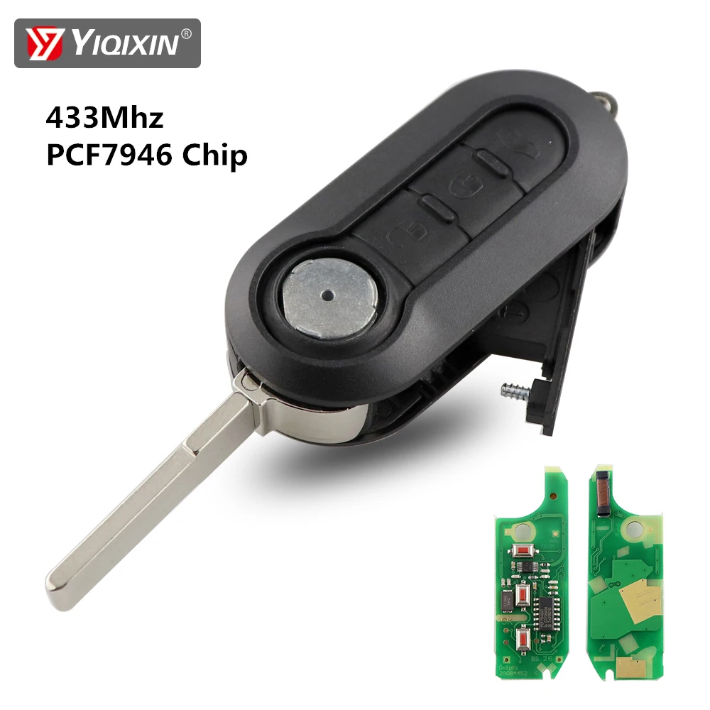 YIQIXIN 3 кнопки автомобильный пульт дистанционного управления для Fiat 500 Doblo Qubo Grande
