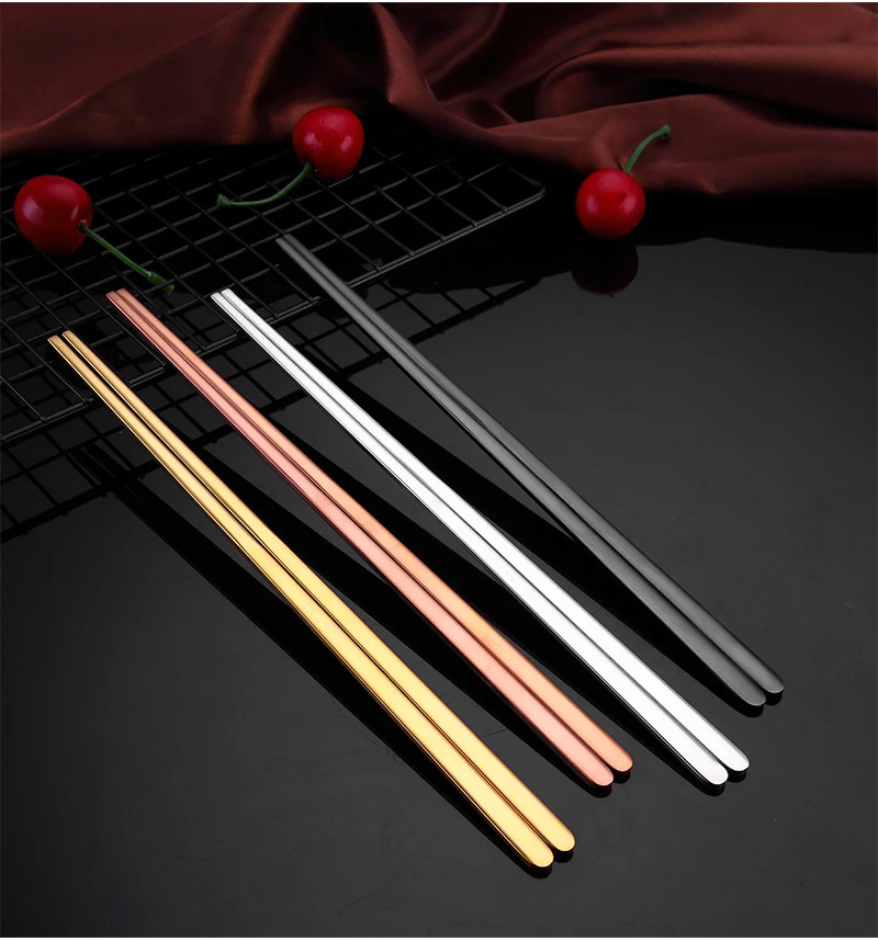 3 шт./компл. 304 набор палочек из нержавеющей стали с ложкой и вилкой для