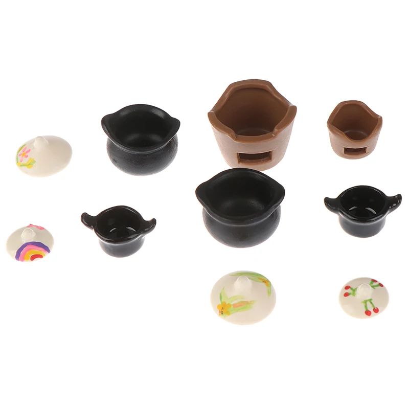 Новинка 1/12 кукольный домик мини винтажная печь с древесным углем суповый горшок