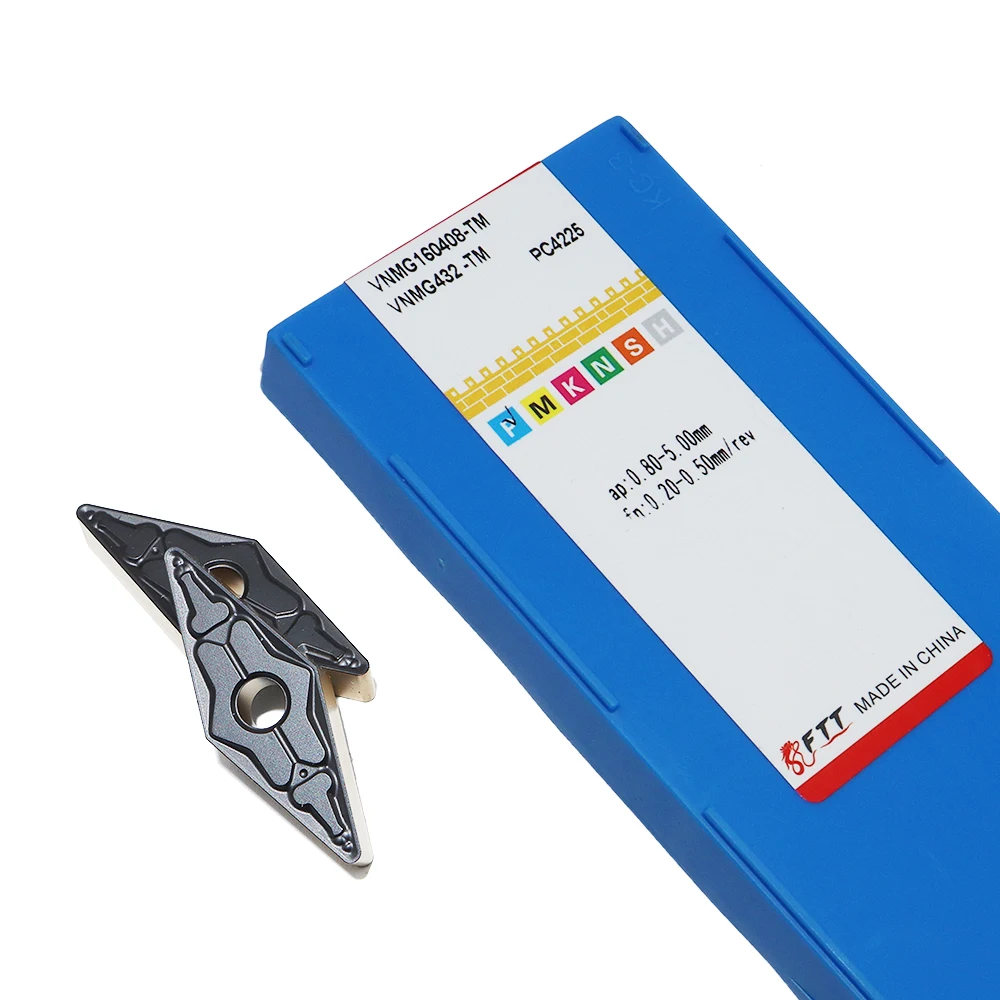 

10PCS High Quality VNMG160408-TM PC4225 Carbide Inserts Original External Turning VNMG16 Blade Lathe Cutting Tool Machine