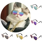 Крутые очки для кошек и собак, милые аксессуары для питомцев, отражающие солнцезащитные очки для кошек, фотографические реквизиты, аксессуары для животных принадлежности кошачий глаз