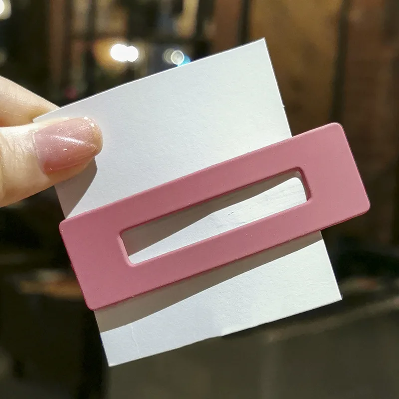 

Fashion Women Girls Colorful Square Hair Clip Hairpins Metal Barrettes Hair Holder Tools Accessories Fashion BB Clips Headwear