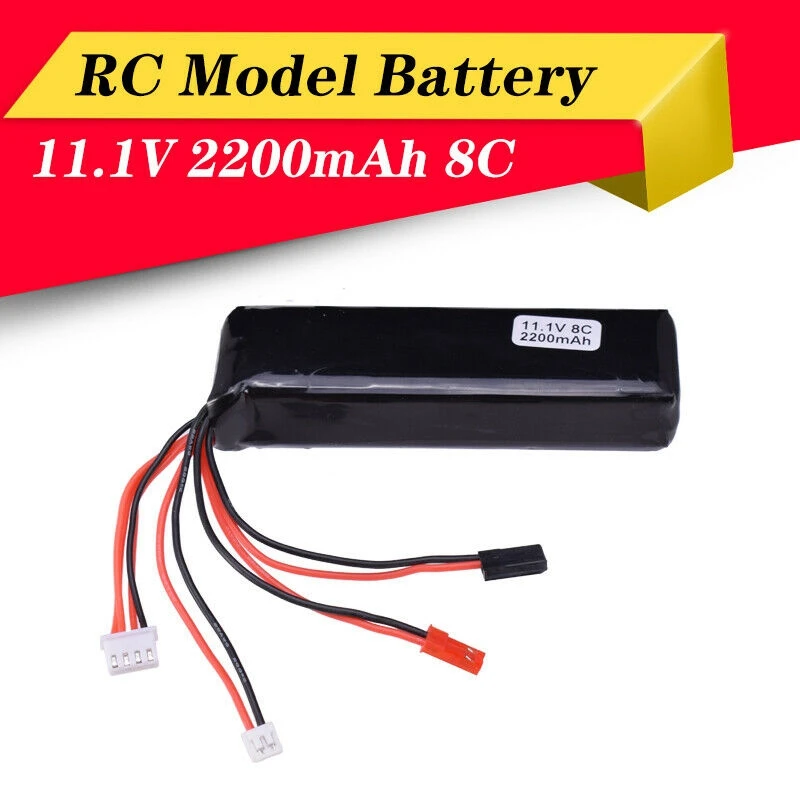11 1 V 2200MAh 8C RC передатчик Lipo батарея для 7 10 12E DEVO F12E JST JR штекер Futaba передатчик|Детали