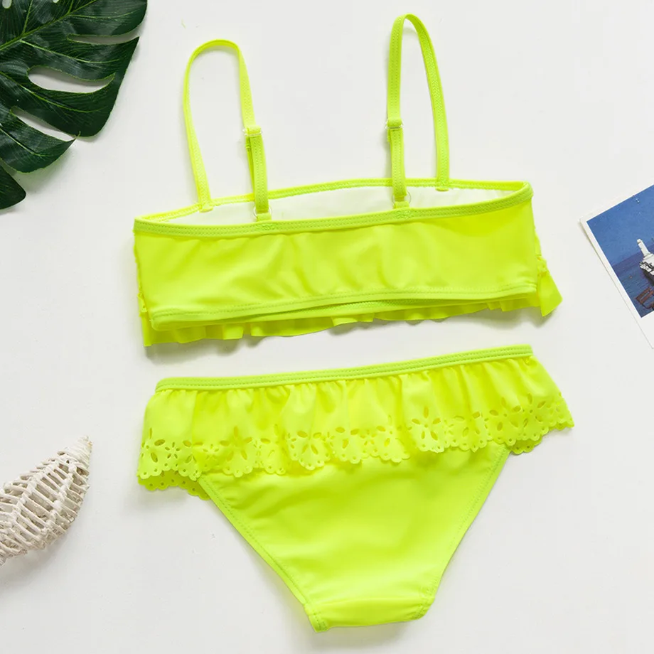 Купальник-бикини От 5 до 14 лет для девочек-подростков Раздельный купальник с