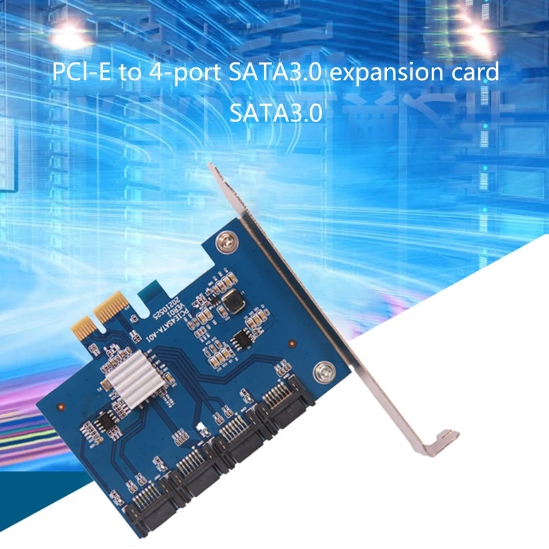 

4 Port SATA 3.0 PCI Express Expansion Card PCI-E SATA Controller PCIe 1X To SATA3 6Gbps Adapter Add On Cards For HDD SSD
