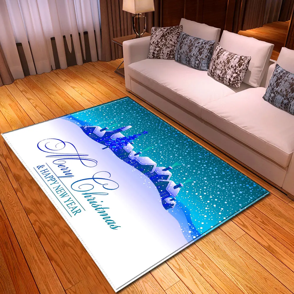 Современный Рождественский коврик из снежинок фланелевый для столовой домашний