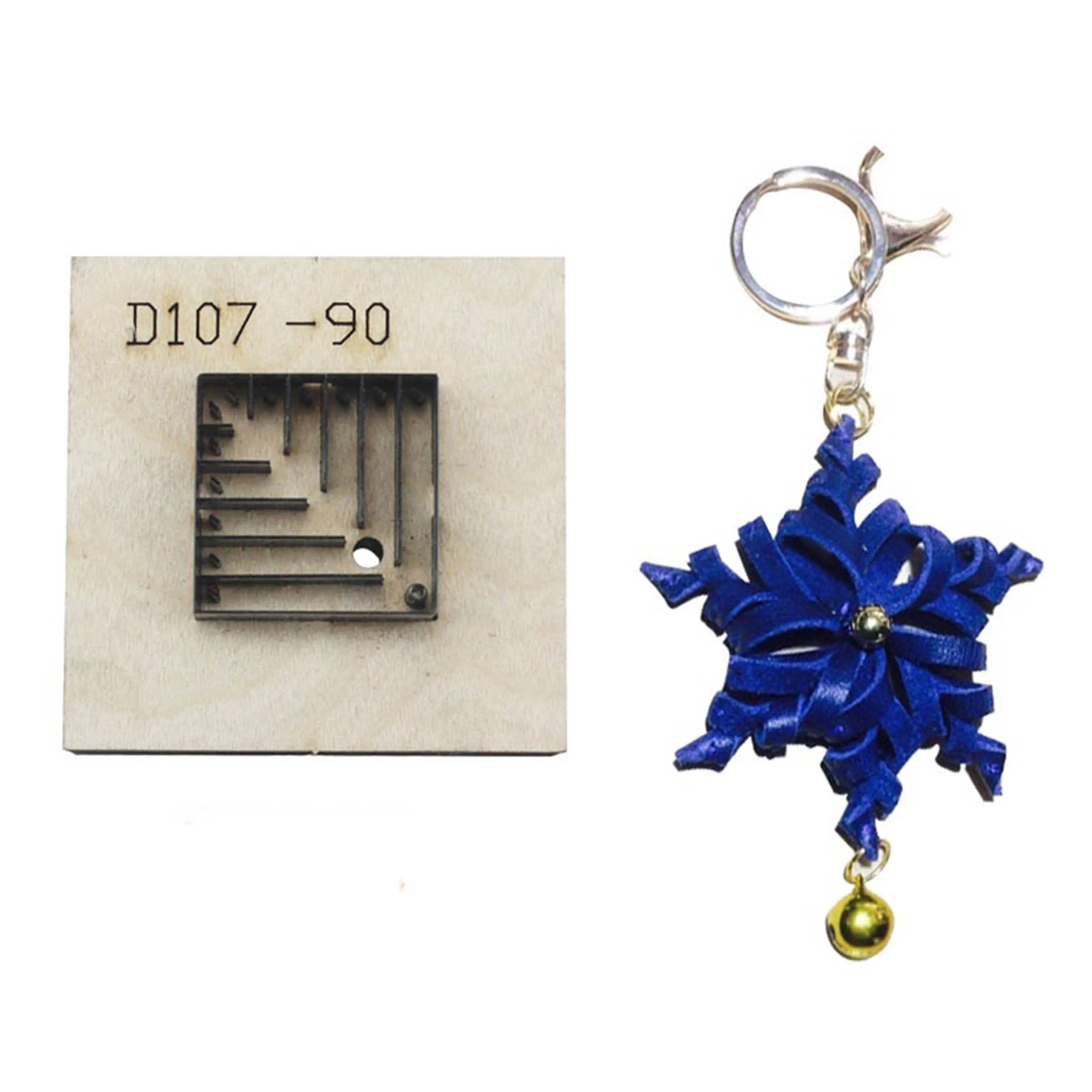 Японское стальное лезвие DIY кожа ремесленник трехмерная Снежинка Кулон высечка