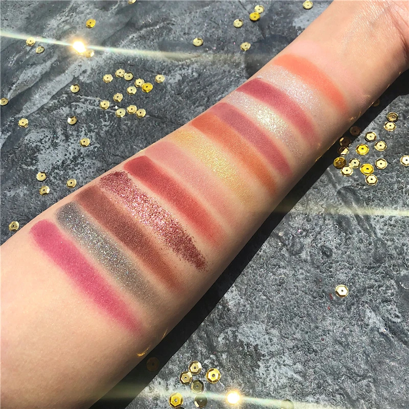

Professional 16 Colors Eyeshadow Palette Shimmer Matte Glitter Eye shadow Pallete Pigmented Makeup Palette Warm Colors