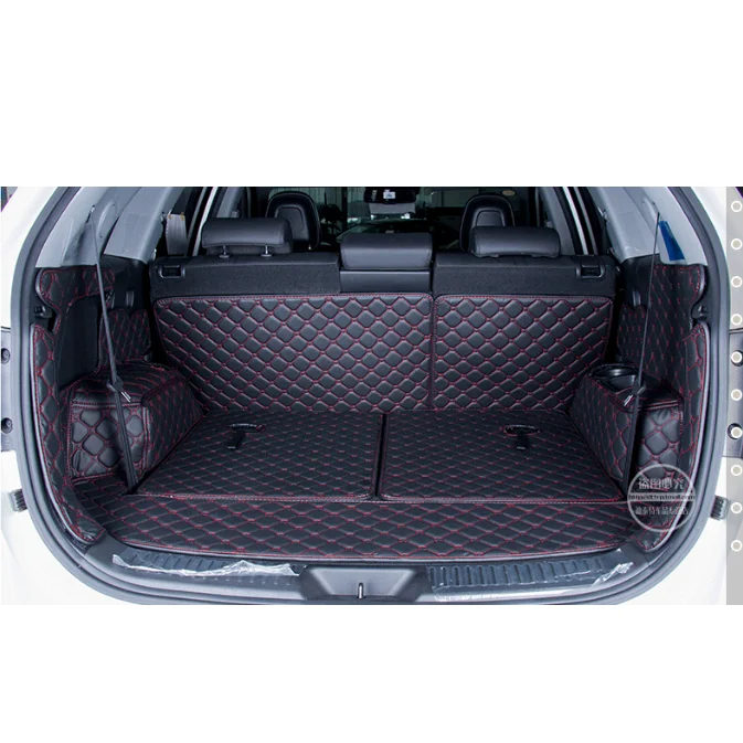 

Dedicated car trunk mats for KIA Sorento 7 seats 2013 durable waterproof leather luggage mats for Sorento 2014 full surrounded