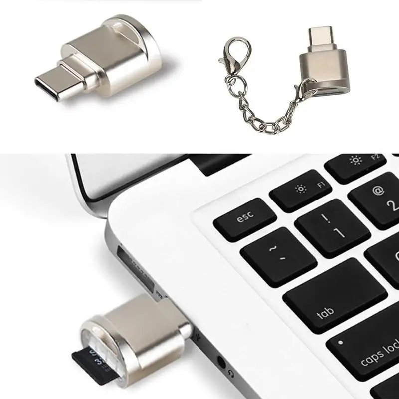 Silver Portable Usb 3.1 C Card Reader Usb-c Tf Micro Sd Otg Adapter Type-c For Samsung | Мобильные телефоны и аксессуары