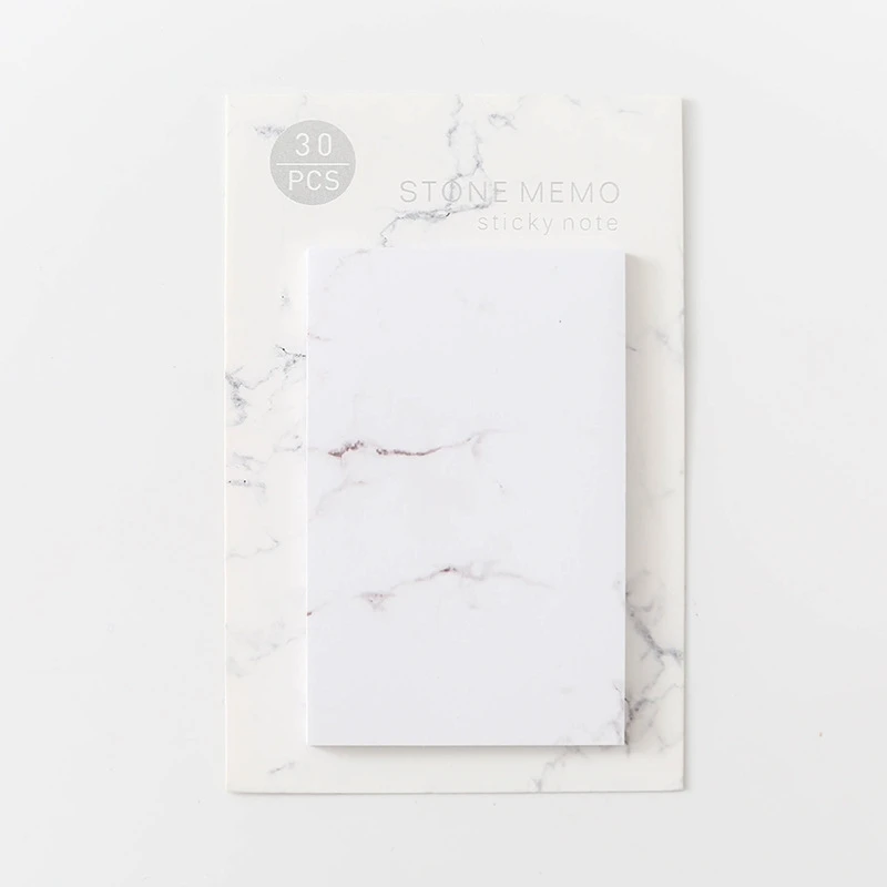 

Creative Marble Color Self Adhesive Memo Pad Stone Style Sticky Notes Bookmark School Office Stationery