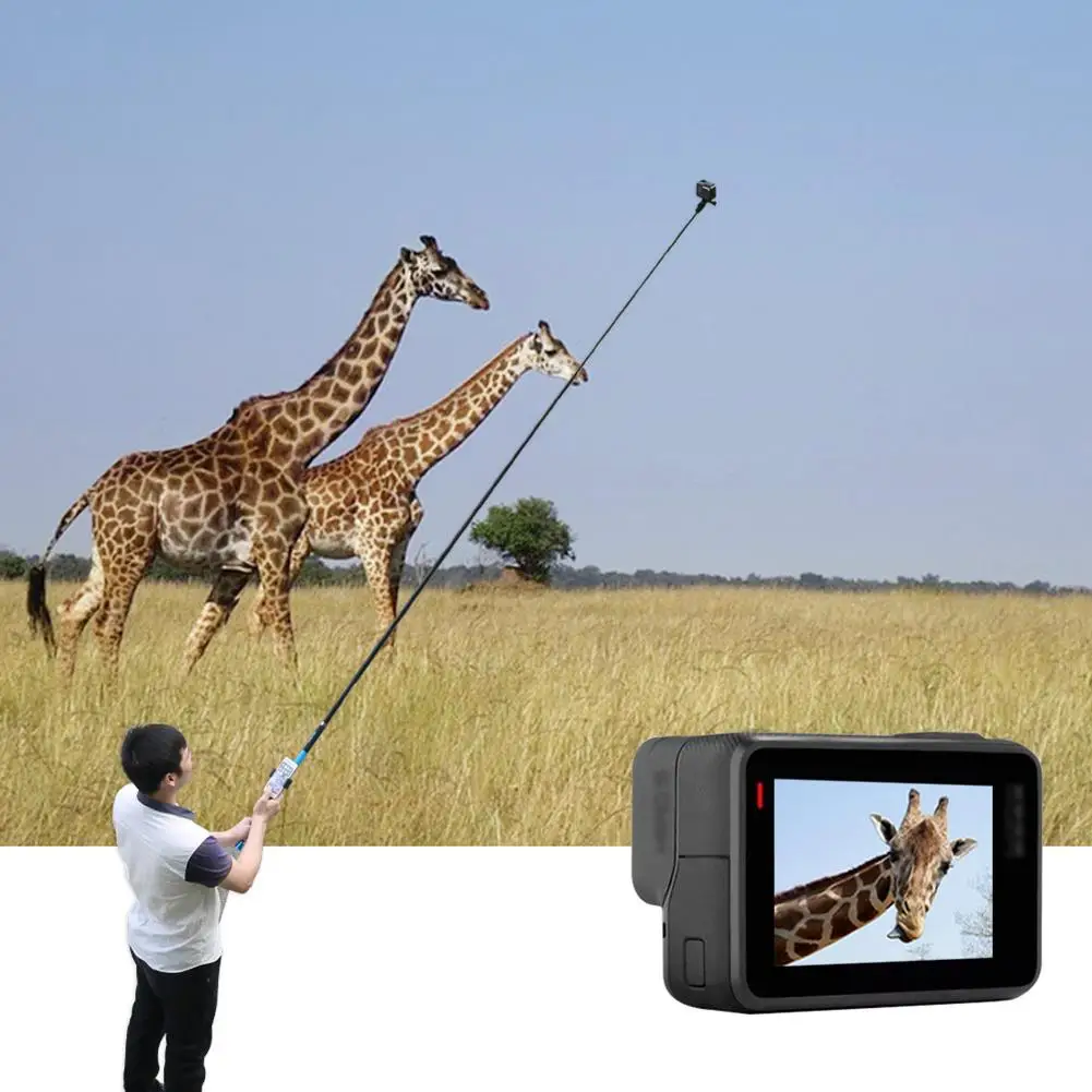 Супердлинная селфи палка TELESIN из углеродного волокна для GoPro / YI SJCAM и других