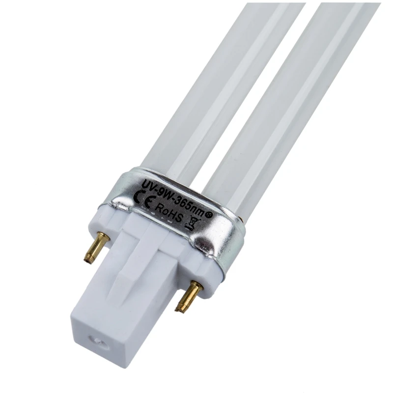 

9w Uv Lamp Light Bulb Tube Gel Nail Art Dryer, Set of 4