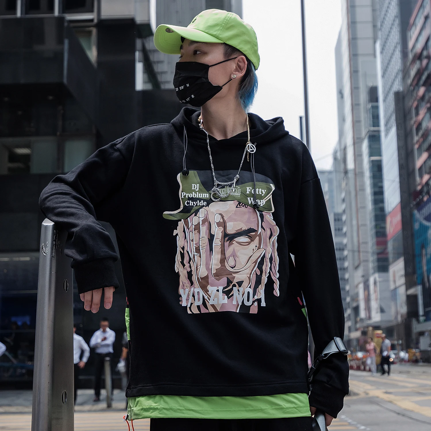 Aelfric Eden Толстовка с принтом лица для мужчин Повседневный пуловер Мода хип хоп Harajuku Негабаритных Толстовки с капюшоном уличная