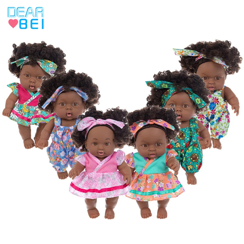 

1pcs 20cm multi style African black baby explosion head black skin baby toy