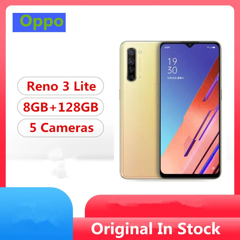 Смартфон Oppo Reno 3 Lite телефон с экраном 765 дюйма процессор Snapdragon 10 0 на базе Android 6 4 OLED 8