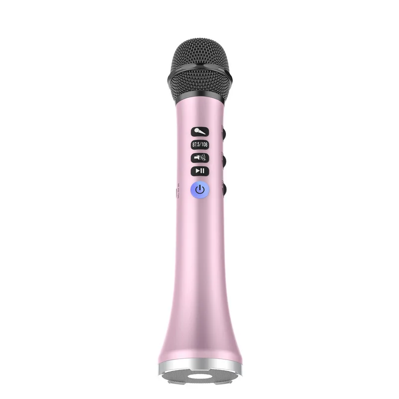 pink L-698 Профессиональный 15 Вт Портативный USB беспроводной Bluetooth караоке микрофон динамик домашний KTV для воспроизведения музыки и пения динамик - Цвет: pink
