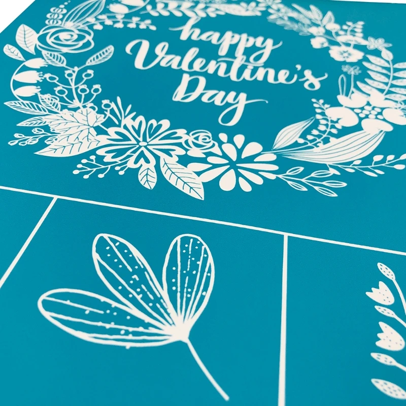

Happy Valentine's Day Self-Adhesive Silk Screen Printing Stencil Reusable Sign