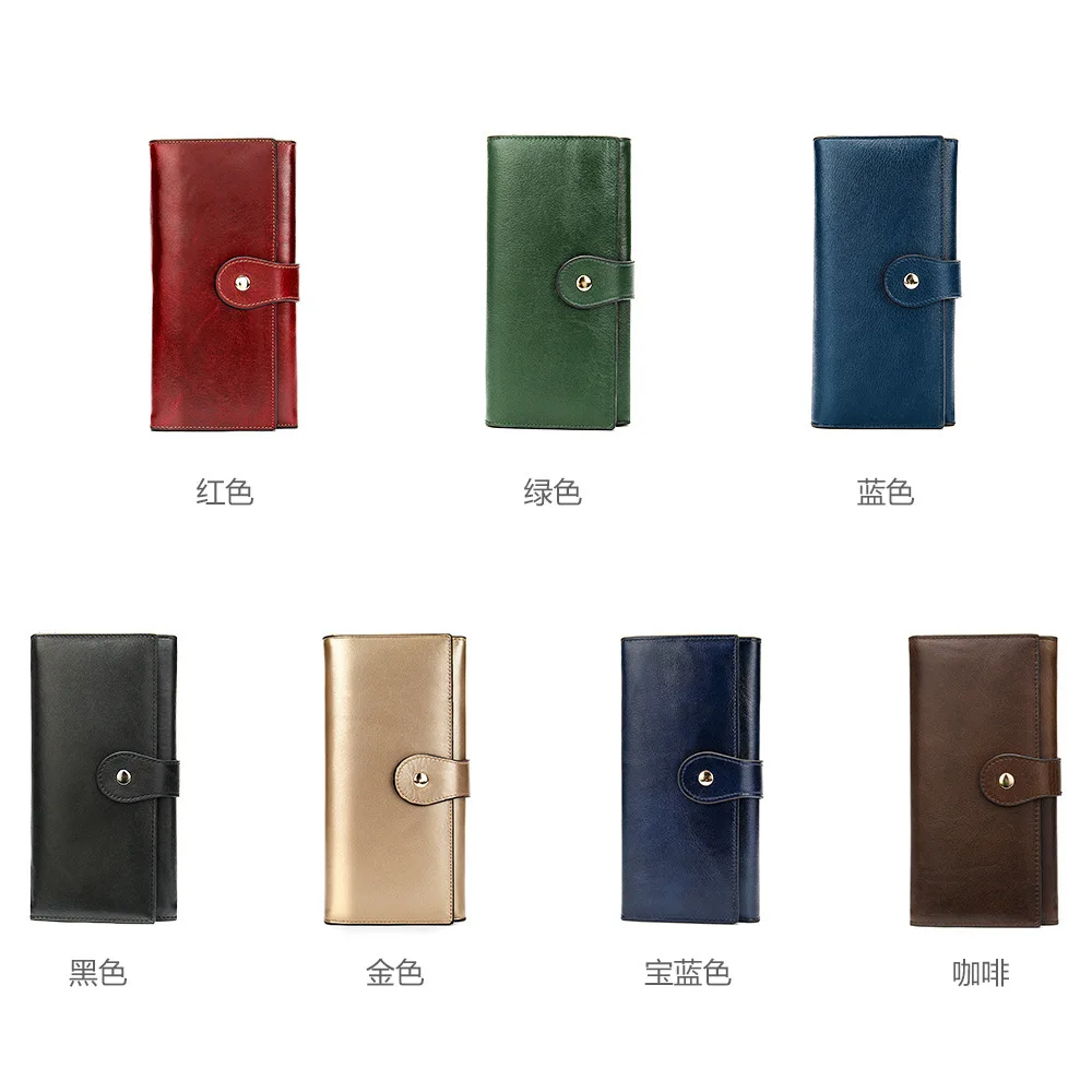 Хит продаж многофункциональный Женский кошелек из натуральной кожи простой