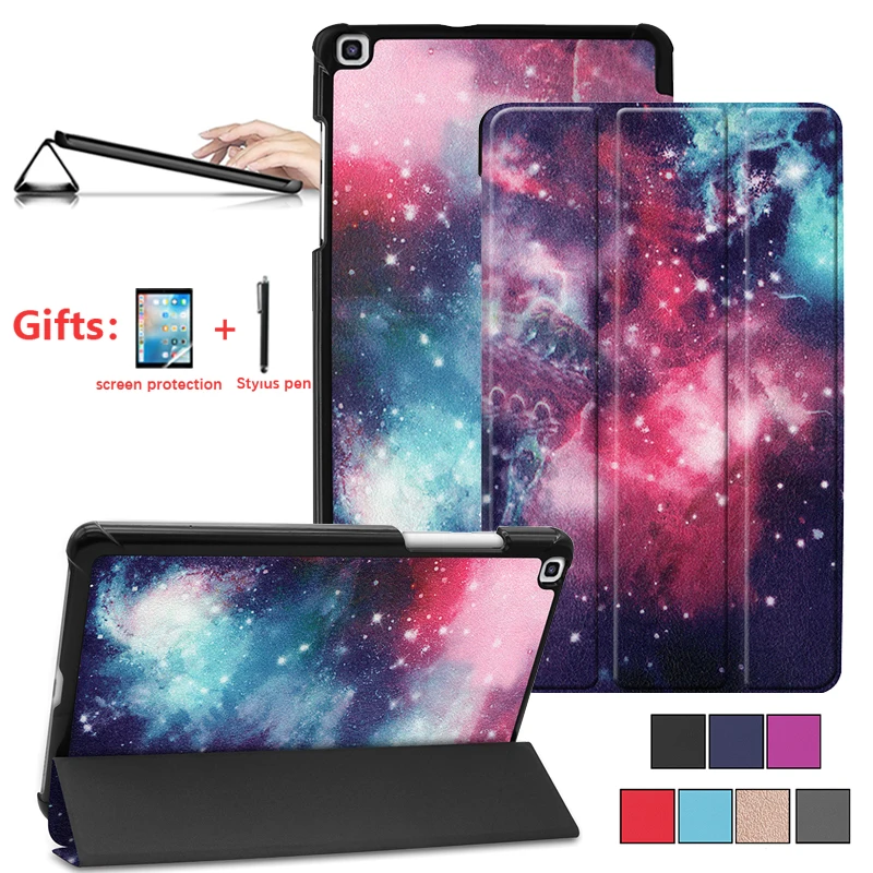 

Чехол с принтом для Samsung Galaxy Tab A 8,0 SM T290 T295 T297 2019 Tab A 8, защитный чехол из искусственной кожи + стилус