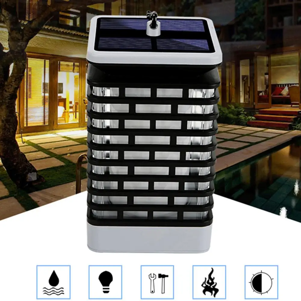 Солнечный светильник s фликинг пламени уличные фонари на солнечных батарейках