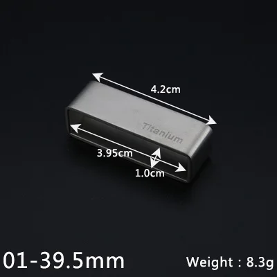 01-39mm Meetee 1 шт. Высококачественная пряжка для ремня из чистого титанового сплава, Антиаллергенная Пряжка, зажим для головы для украшения джинсов, кожевенные изделия, аксессуары - Цвет: 01-39mm
