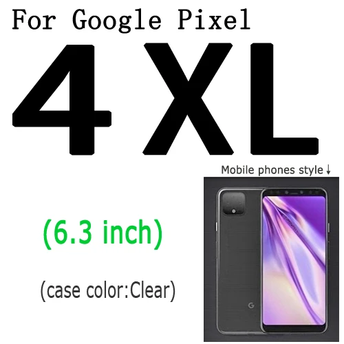 Для Google Pixel 2/Pixel 2 XL/Pixel 3/Pixel 3 XL чехол тонкий ясное прозрачное покрытие Мягкий ТПУ силиконовый телефон защитный чехол сумка - Цвет: For Google Pixel 4XL
