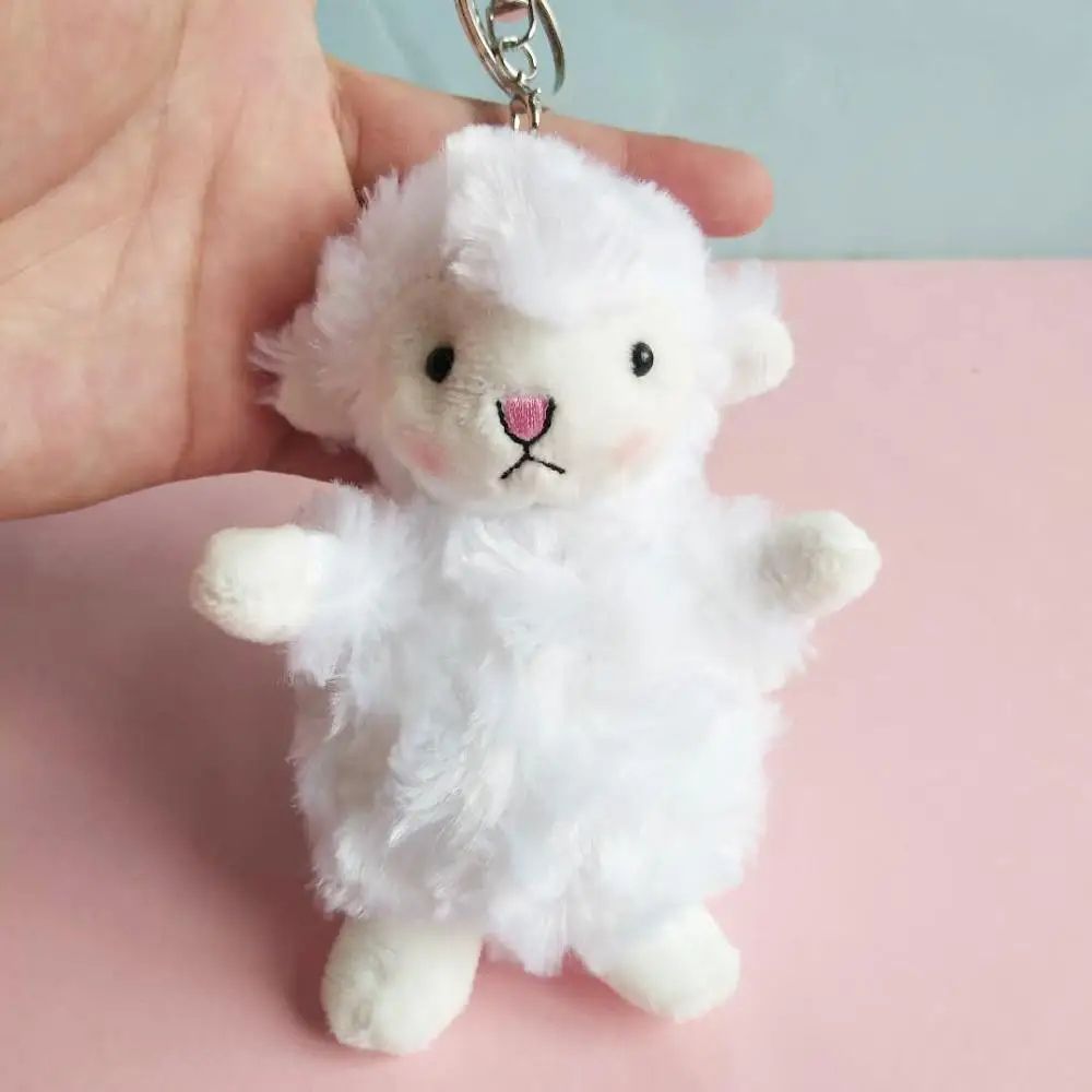 

Web Celebrity Cute Lamb KeyringsDoll Pendant Plush Toy Key ChainWholesale Key Ring Accessories WomanGift Keychains