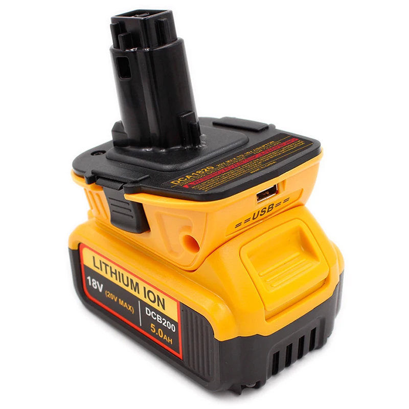 Для Dca1820 20V 18V Usb адаптер работает с Dewalt Max Xr Dcb200 Dcb201 Dcb203 Dcb203Bt Dcb204 Dcb205 Dcb206 компактные