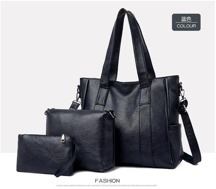 Модные женские туфли 3 шт./компл. Сумки из натуральной кожи кошелек комплект