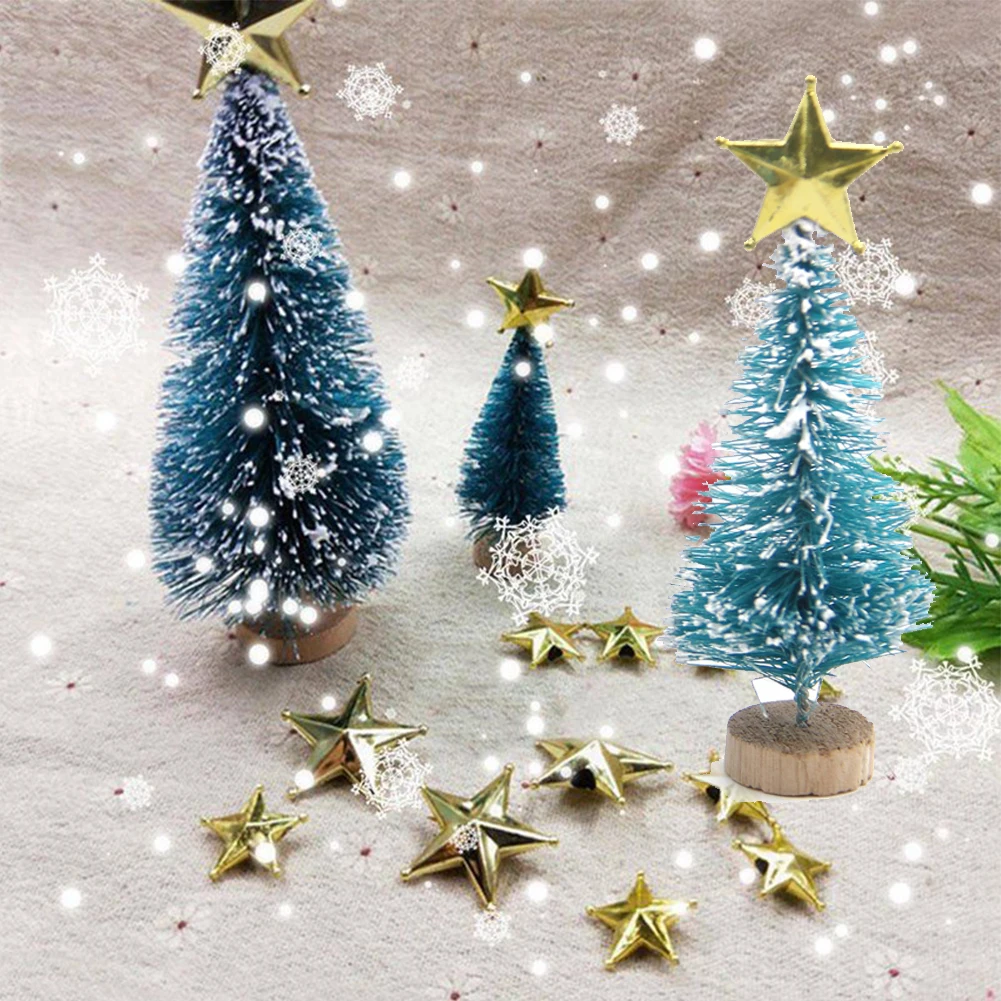 10 шт./лот 2 размера сделай сам золотая звезда Топпер рождественские украшения